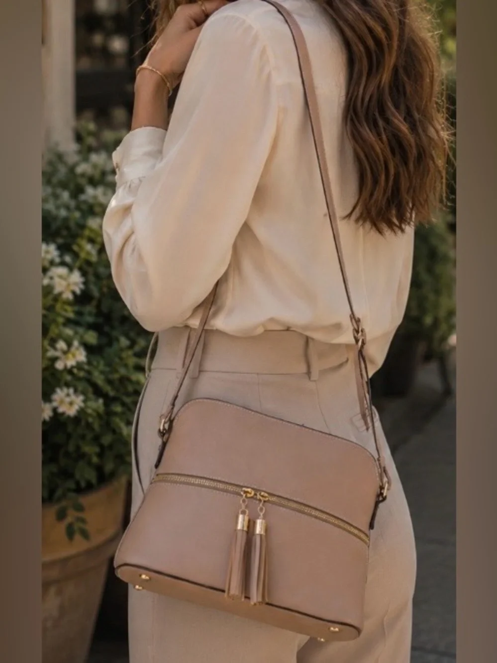 Medium Crossbody Bag in TAN